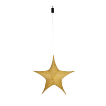 Load image into Gallery viewer, Indoor/Outdoor Lighted Fabric Star, Gold, 31in