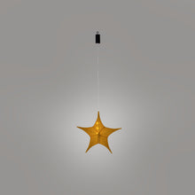 Load image into Gallery viewer, Indoor/Outdoor Lighted Fabric Star, Gold, 17in
