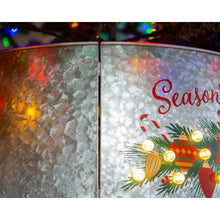 Load image into Gallery viewer, Season's Greetings LED Metal Tree Collar, 25in