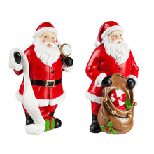 Load image into Gallery viewer, Polyresin Santa with Figurine, 5.75in