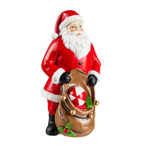 Load image into Gallery viewer, Polyresin Santa with Figurine, 5.75in