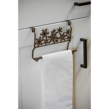 Load image into Gallery viewer, Metal Snowflakes Over the Cabinet Towel Holder