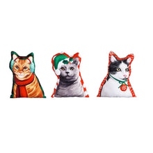 Load image into Gallery viewer, Mini Holiday Cat Pillow, 3 Styles
