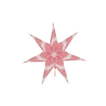Load image into Gallery viewer, LED 7-Point Printed Paper Star Ornament, 24in