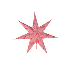 Load image into Gallery viewer, LED 7-Point Printed Paper Star Ornament, 24in
