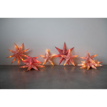 Load image into Gallery viewer, LED 5-Point Printed Paper Star Ornament, 18in