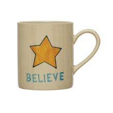 Load image into Gallery viewer, Hand-Painted Stoneware Mug with Holiday Icon, 10oz