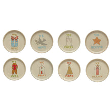 Load image into Gallery viewer, Hand-Painted Stoneware Plate w/ Holiday Icon, 5in