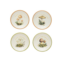 Load image into Gallery viewer, Stoneware Plate with Mushroom & Greeting, 3in