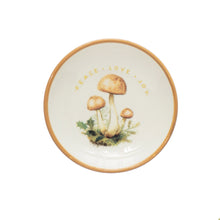 Load image into Gallery viewer, Stoneware Plate with Mushroom & Greeting, 3in
