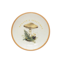 Load image into Gallery viewer, Stoneware Plate with Mushroom & Greeting, 3in