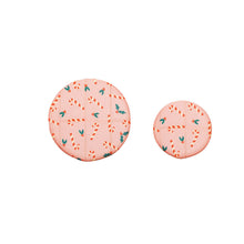 Load image into Gallery viewer, Christmas Print Round Beeswax Food Wraps, Set of 2