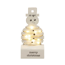 Load image into Gallery viewer, LED String Lights on Paper Snowman Card, 82in