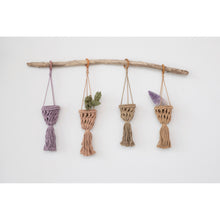 Load image into Gallery viewer, Hand-Woven Macrame Plant Hanger Ornament, 3.5in