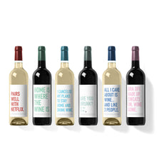 Load image into Gallery viewer, Let's Stay Home Collection Wine Labels