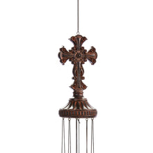 Load image into Gallery viewer, Rustic Brown Polystone Cross Wind Chime, 4 Styles
