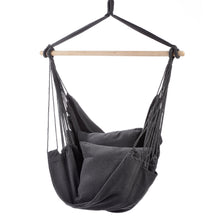Load image into Gallery viewer, Polycotton Hammock Chair with Pillows, Dark Grey