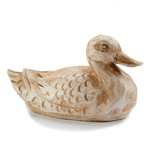 Load image into Gallery viewer, Cream Polystone Duck/Loon Statue