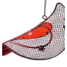 Load image into Gallery viewer, Metal Mesh & Glass Cardinal Hanging Bird Feeder