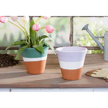 Load image into Gallery viewer, Pot, 6in, Terracotta, Painted Tranquil Colours
