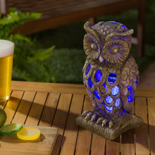 Load image into Gallery viewer, Solar Bug Zapper Garden Statue, Owl, 10in