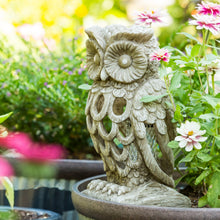 Load image into Gallery viewer, Solar Bug Zapper Garden Statue, Owl, 10in