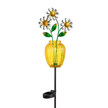 Load image into Gallery viewer, Solar Flower in Vase Garden Stake, 39.5in