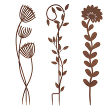 Load image into Gallery viewer, Rust Coloured Wildflower Garden Stake, 36in