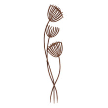 Load image into Gallery viewer, Rust Coloured Wildflower Garden Stake, 36in