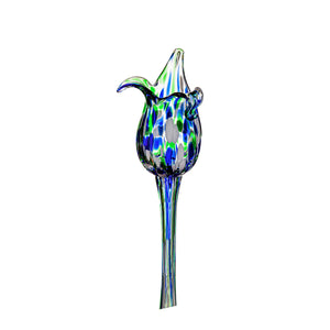 Art Glass Flower Watering Globe, 3 Styles