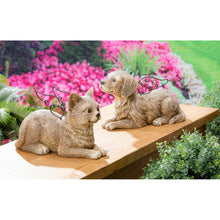 Load image into Gallery viewer, Cat with Metal Wings Garden Statue, 12in
