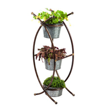 Load image into Gallery viewer, 3-Tier Metal Pot Planter with Stand