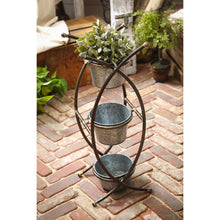 Load image into Gallery viewer, 3-Tier Metal Pot Planter with Stand