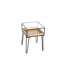 Load image into Gallery viewer, Metal & Glass Planter Table, 18in Square