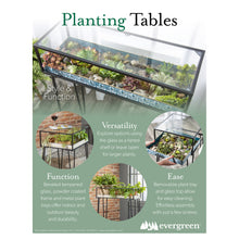 Load image into Gallery viewer, Metal & Glass Planter Table, 18in Square