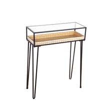 Load image into Gallery viewer, Metal & Glass Planter Table, 32in Rectangle