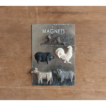 Load image into Gallery viewer, Pewter Farm Animal Magnets, Set of 5