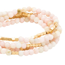 Load image into Gallery viewer, Stone Wrap Bracelet, Pink Opal & Gold