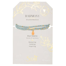 Load image into Gallery viewer, Teardrop Stone Wrap Bracelet, Blue Hwlt & Sunstone