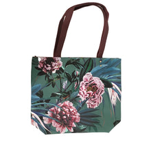 Load image into Gallery viewer, Floral Tote with Faux Leather Accents, 2 Styles