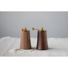 Load image into Gallery viewer, Acacia Wood & Stainless Steel Salt & Pepper Mills
