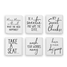 Load image into Gallery viewer, Wood Block Bathroom Decor, 8in, 6 Styles