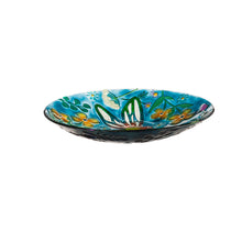 Load image into Gallery viewer, Embossed Glass Bird Bath, Dragonfly Meadow, 18in