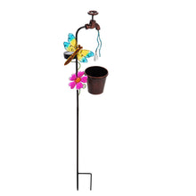 Load image into Gallery viewer, Solar Garden Faucet Stake, Dragonfly, 36.25in