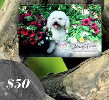 Load image into Gallery viewer, Physical Gift Card, $50.00 - Floral Acres Greenhouse &amp; Garden Centre
