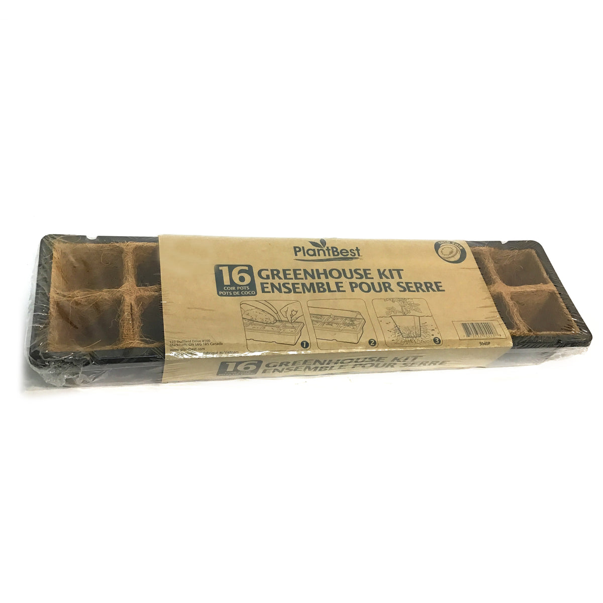 PlantBest Coir Fiber Pot Greenhouse Kit, 16 Cell