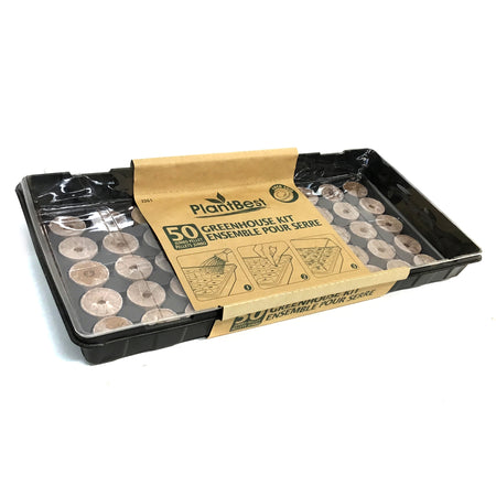 PlantBest 42mm Coir Pellet Greenhouse Kit, 50 Cell