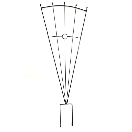 Fan Circle Trellis, Metal, Black, 72x30in