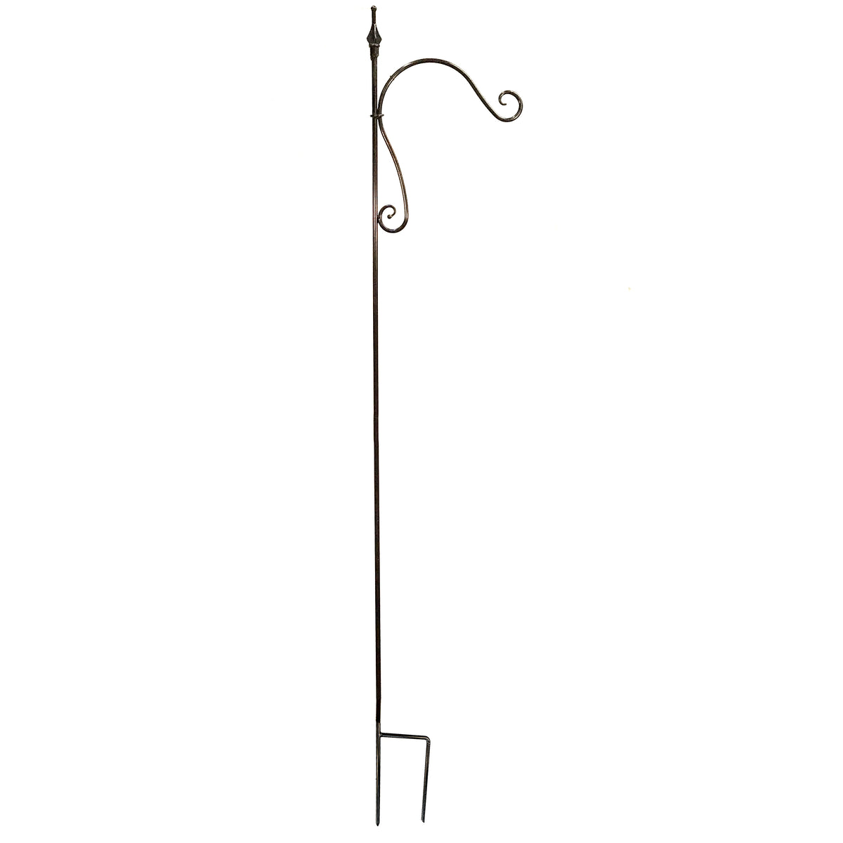 Shepherd's Hook, Swirl, Black, 84in