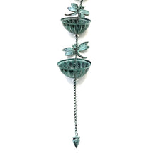 Load image into Gallery viewer, Rain Chain, Dragonfly, Distressed Blue
